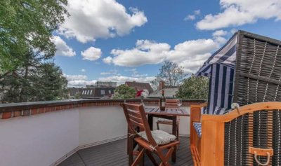 Helle, möblierte 2-Zimmer Wohnung mit Balkon in Laboe im 1. Stock