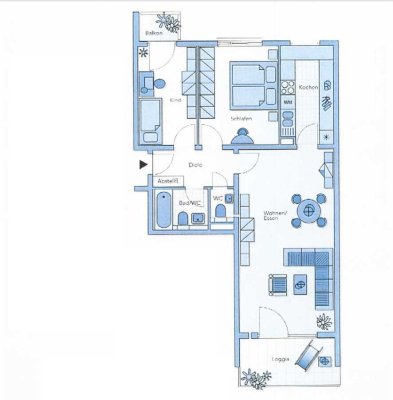 Exklusive 3-Zimmer-Wohnung mit Balkon und EBK in Wiesbaden