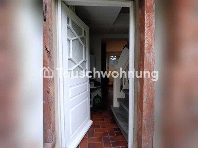 Tauschwohnung: 1 Zimmer Maisonettewhg mit Garten und Stellplatz