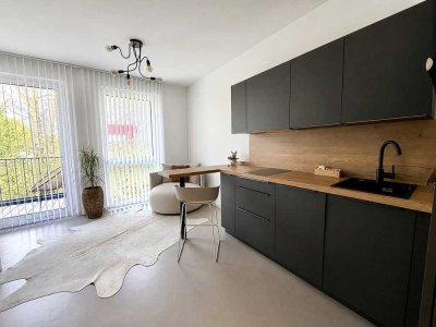 Möbliertes Gartenapartment im Nordpark – ebenerdige Terrasse, sofort beziehbar