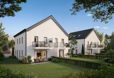 Eleganz trifft Energieeffizienz, Doppelhaushälften in Grasbrunn (KfW 40 EE)