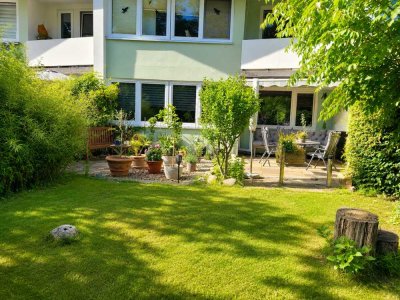 3-Zimmer-Gartenwohnung mit 290 m² Privatgarten in Hamburg-Rissen
