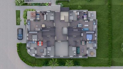 Erstbezug mit Balkon: Geschmackvolle 2-Zimmer-Erdgeschosswohnung mit geh. Innenausstattung