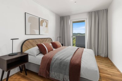 2-Zimmer Wohnung Extra Large (möbliert) mit Zugang zu Fitness, Co-Working, Dachterrasse, Kinoraum