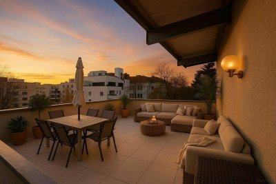 RARITÄT UNILAGE GEIDORF !! Moderne ruhige klimatisierte Wohnung mit Balkon &amp; Dachterrasse,TG-Platz