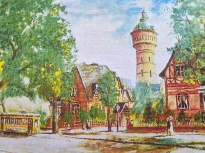 Villenetage mit Privatpark seitlich Biebricher Allee