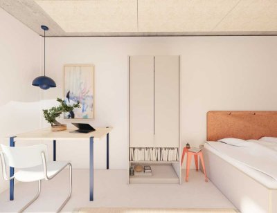 WE24 All-inclusive-Miete: exklusiver vollmöblierter Neubau, 1-Zi-Wohnung mit Balkon und Einbauküche