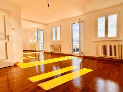 Wohnen mit Aussicht: 3,5 Zimmer, 2 Balkone, lichtdurchflutet