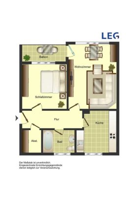 Ab September frei! 2-Zimmer-Wohnung in Bergkamen City