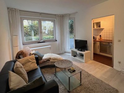 Möblierte 2 Zimmer Wohnung in Essen Südviertel in zentraler Lage und kleinem Balkon