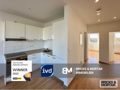 Lichtdurchflutete 3-Zimmer-Wohnung mit Balkon und moderner Einbauküche