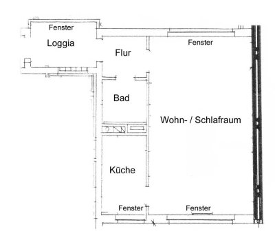 1-Zimmer Wohnung im 1. OG mit Aufzug in Düsseldorf-Oberbilk