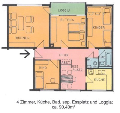 Top Familienwohnung in grüner Lage von Brückenhof