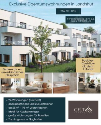 Exklusive 2-Zimmer Eigentumswohnung im Süden Landshuts – Großzügig, modern und urban zugleich