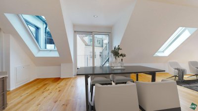 First occupancy! Modern penthouse flat with open space in a quiet location