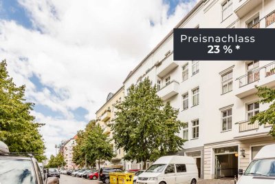 Preisnachlass sichern: Vermietete 5-Zimmer-Altbauwohnung mit Balkon & Wannenbad nahe Revaler Straße