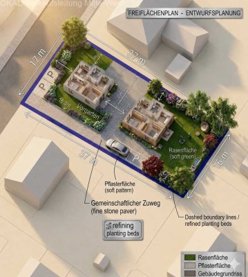 DESIGNHAUS IN BEGEEHRTER LAGE VON OFFENBACH - TEILUNG 2.REIHE BAUEN - KLARE LINIEN, OFFENES LEBEN