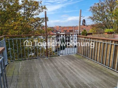 Tauschwohnung: Maisonette Wohnung mit Dachterrasse