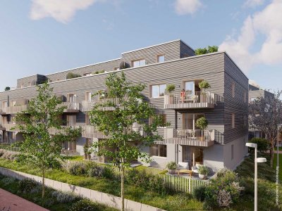 Zukunftsorientierte 3,5-Zimmer-Wohnung mit Dachterrasse am Wasser