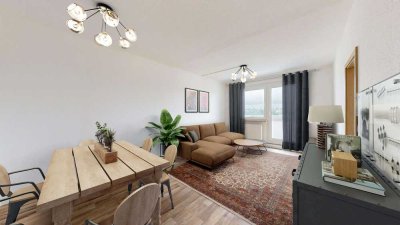Euer Schlüssel zum Glück! Modern sanierte 3-Raum-Wohnung mit verglaster Loggia in sonni...