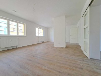 Loft-Feeling in der Beimssiedlung: 126m² Erstbezug, XL-Wohnzimmer & absolute Ruhe