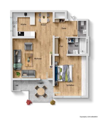 **Toll geschnittene 2-Zimmer Wohnung in Meerbusch-Büderich**