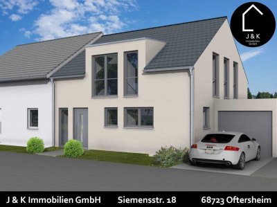 Projektierter Neubau: Exklusives Doppelhaus mit FT Garage & Garten in Ketsch