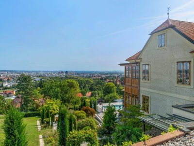 Alt-Eggenberg - Historische Villa mit atemberaubendem Stadt- und Uhrturmblick | Old-Eggenberg - Historic villa with breathtaking views of the city and clock tower