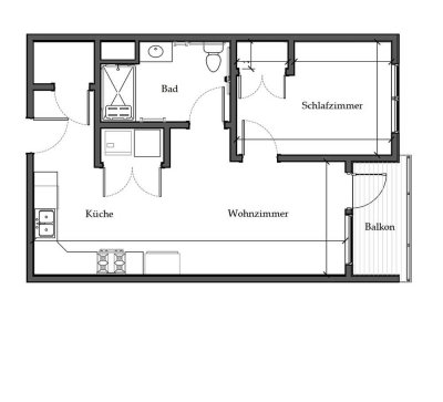 Exklusive 2-Zimmer-Wohnung mit Balkon und EBK in Villingen-Schwenningen