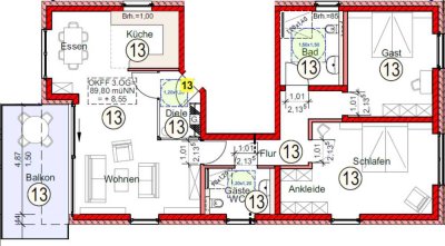 Penthousewohnung in ruhiger, zentraler Lage