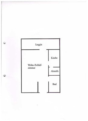Schöne 1-Zimmer-Wohnung mit Loggia zur Miete im Stadtgebiet von Husum