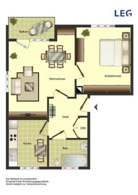 2-Zimmer-Wohnung in Unna Süd