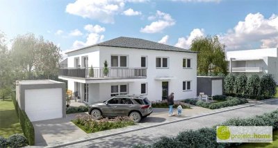 Traumhafte Eigentumswohnung in Neubau-Zweifamilienhaus mit großem Süd-West-Balkon u. Stellplatz