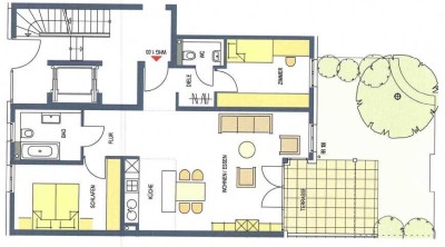 Exklusive 3-Zimmer-Terrassenwohnung mit Garten, EBK, Tiefgaragenstellplatz mit Anschluß für Wallbox