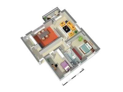 Helle 3 Zimmerwohnung mit Balkon