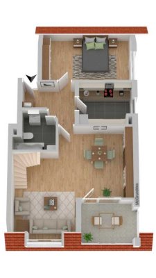 Top Kapitalanlage - vermietete 3-Zimmer Maisonette Wohnung in bevorzugter Lage WE33