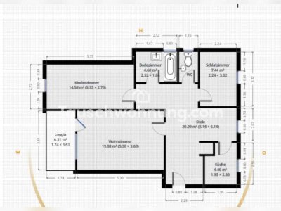 Tauschwohnung: 3-Zimmer-Wohnung– Familie sucht größere Wohnun