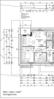 Erstbezug ab 01.10. – 4. Moderne 2-Zimmer-Dachgeschoss-Neubauwohnung mit Balkon & Einbauküche