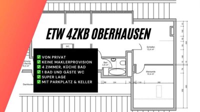 Günstige 4-Zimmer-Dachgeschosswohnung in Oberhausen