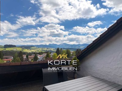 Gepflegtes 1-Zimmer-Apartment mit Hochgrat-Blick 
 in Oberreute im Allgäu