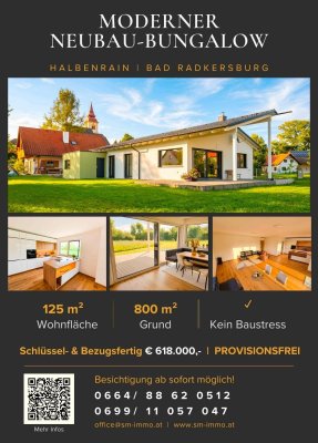 Sofort verfügbar! Bungalow in Halbenrain - kein Baustress | 125 m² + 800 m² Grund