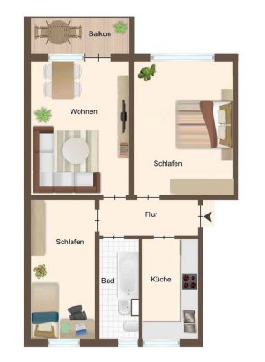 Renovierte Wohnung sucht kleine Familie,,,,