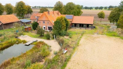 Pferdefreunde aufgepasst! Resthof in Steimbke: 2018 modernisiert, PV mit Speicher, Schwimmteich