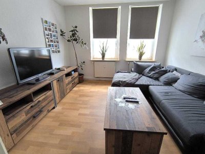 möblierte 2-Raum-Altbauwohnung mit Garten und Balkon