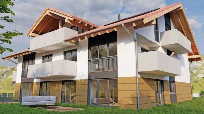 Neubauprojekt in Aschau im Chiemgau - 4-Zimmer Erdgeschoss-Wohnung in Südwestlage
