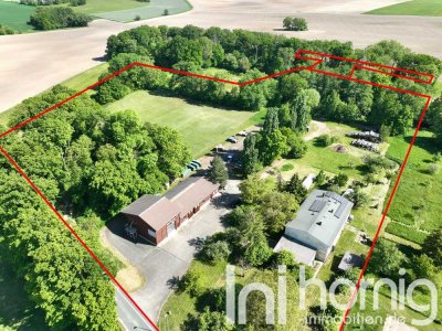 Landanwesen (3,5ha) mit großem Haus und Gewerbehalle