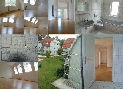 Hell und gut geschnittene 3-Zimmer-Dachgeschosswohnung in Borkwalde