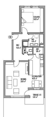 Schöne 2-Zimmer-EG-Wohnung mit Terrasse  in Aichach