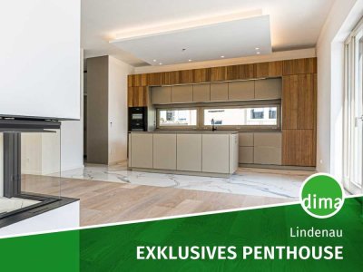 Exklusives Penthouse mit sonniger Terrasse, Einbauküche, Kamin, Dampfdusche, TG-Stellplätzen u.v.m.