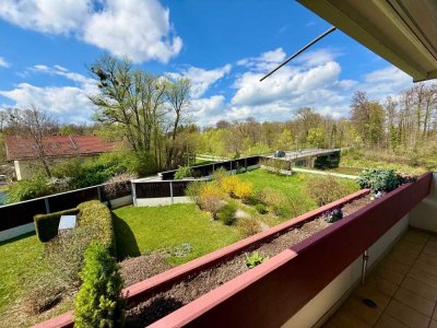 Aising: 2-Zimmer-Wohnung mit großem Westbalkon, Mangfallblick & Tiefgaragenstellplatz